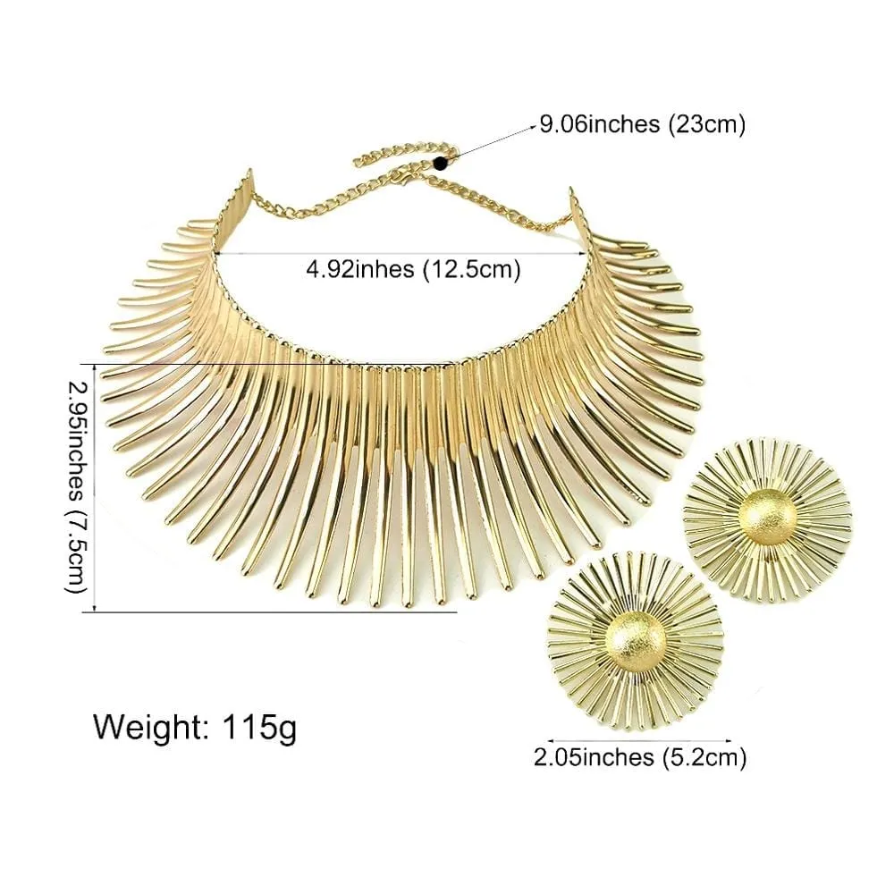 African Jewelry Sets Women Statement Necklaces Set With Earrings