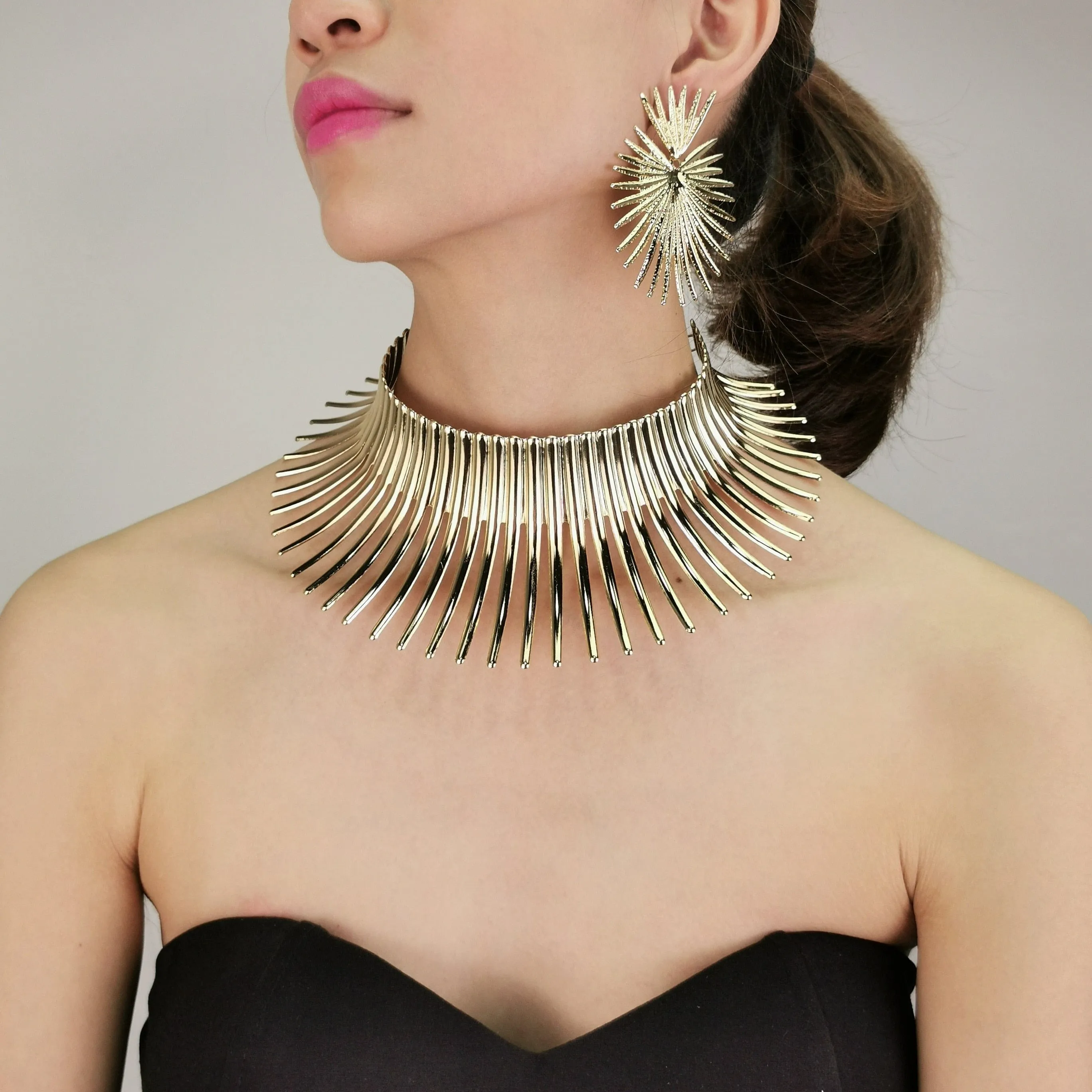 African Jewelry Sets Women Statement Necklaces Set With Earrings