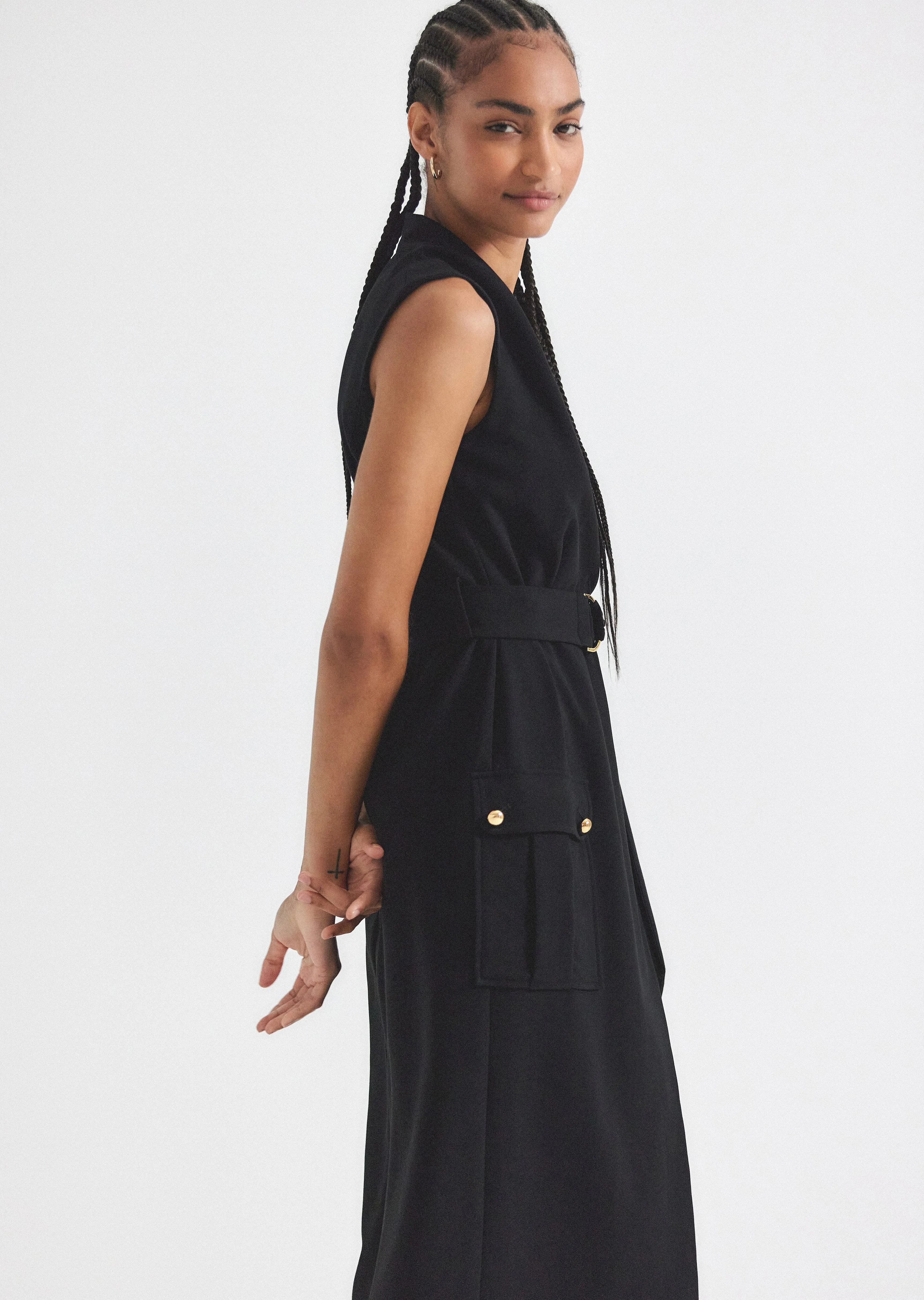 Alana Utility Dress - Black