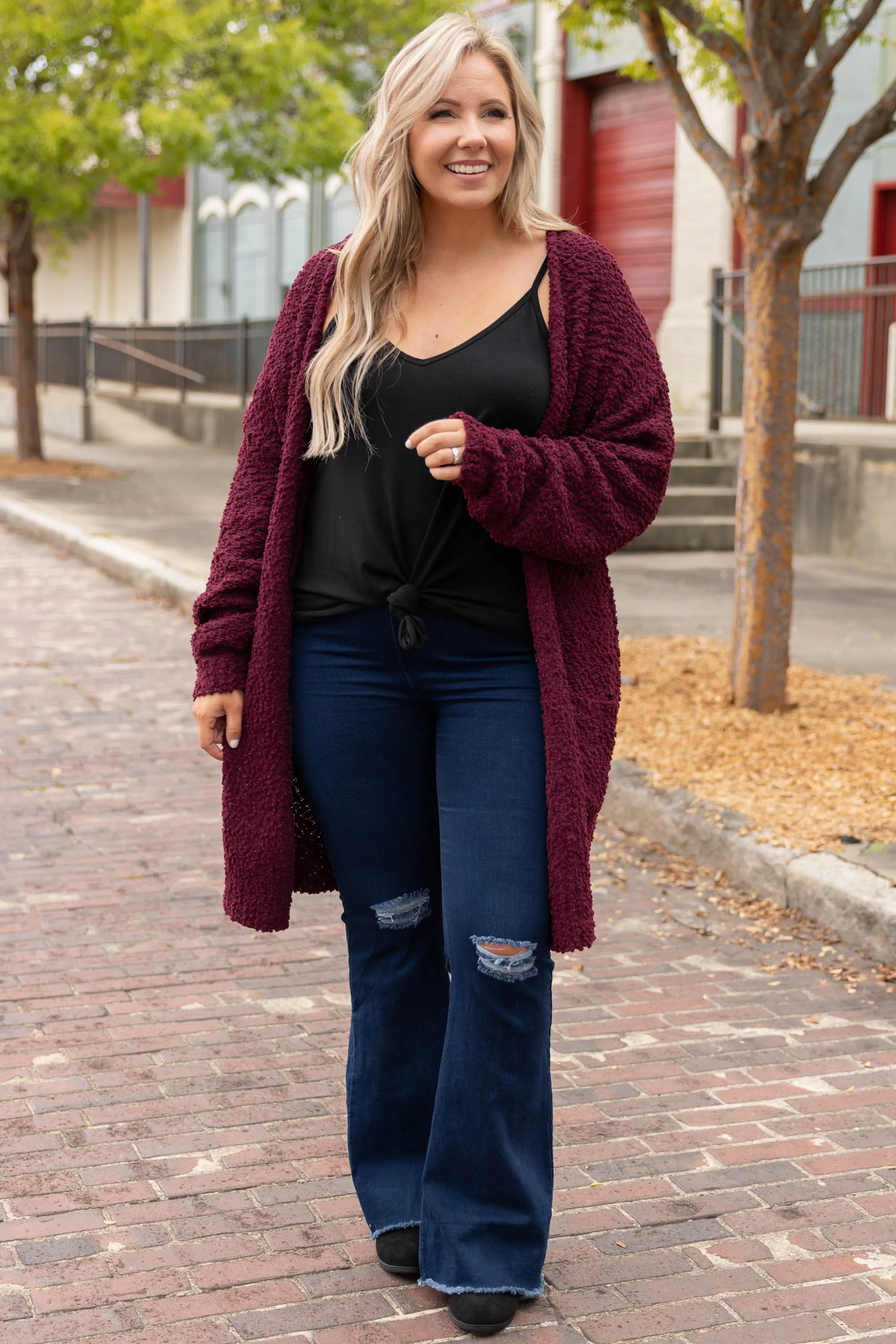 All The Warmth Cardigan, Burgundy