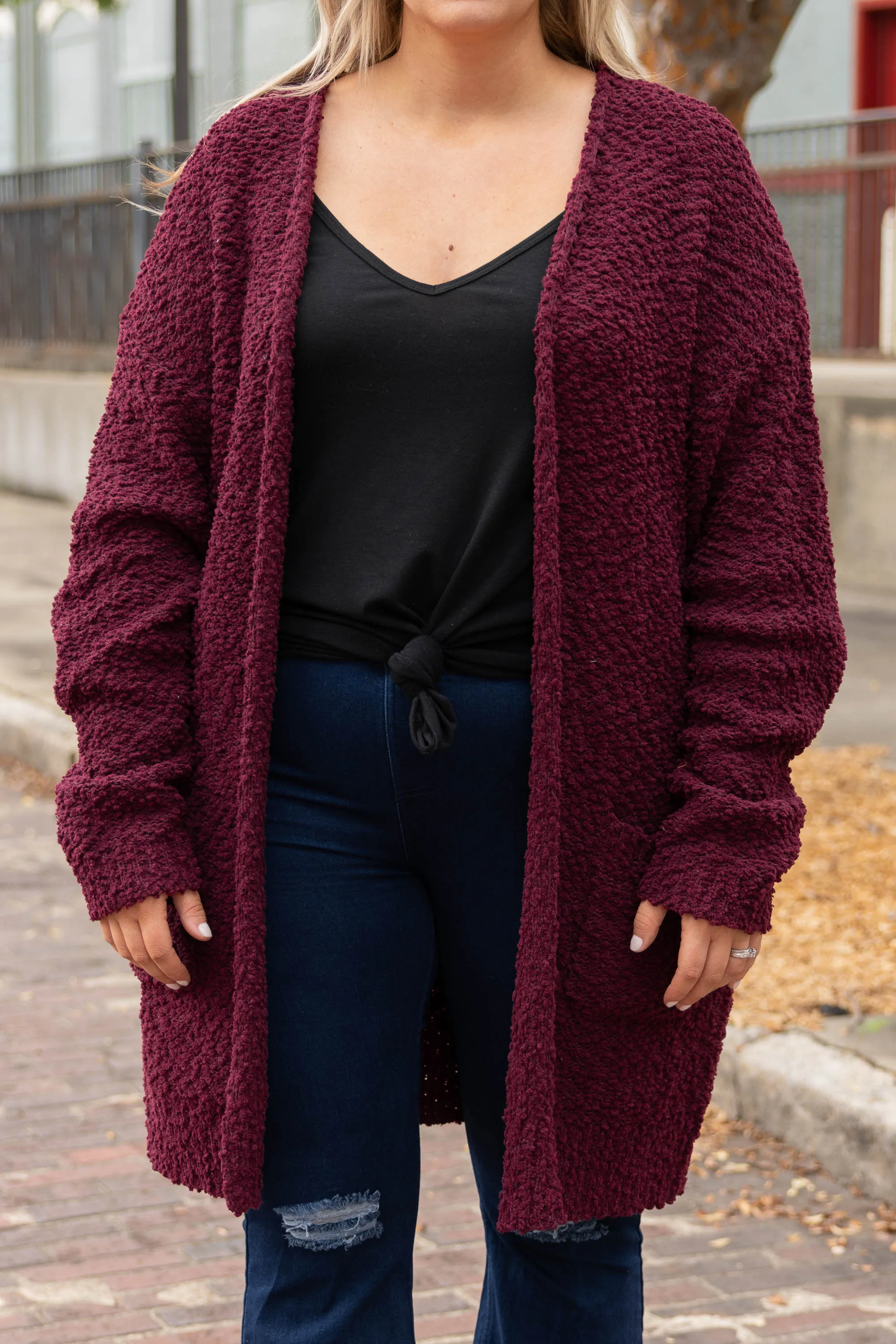 All The Warmth Cardigan, Burgundy