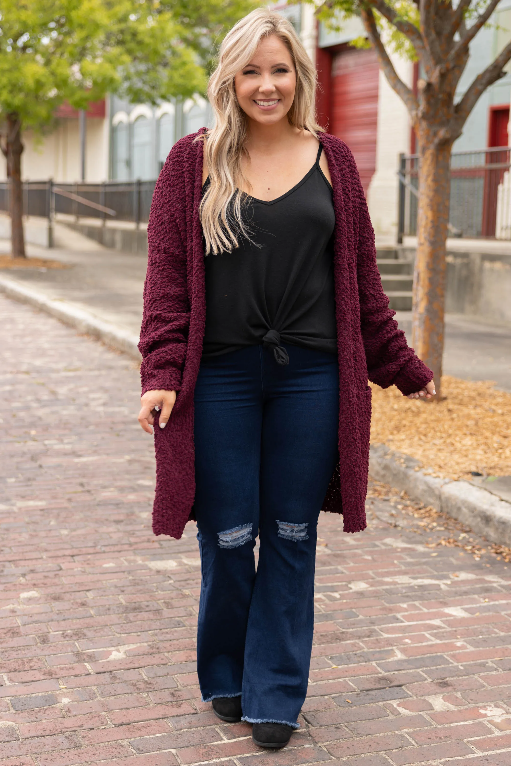 All The Warmth Cardigan, Burgundy
