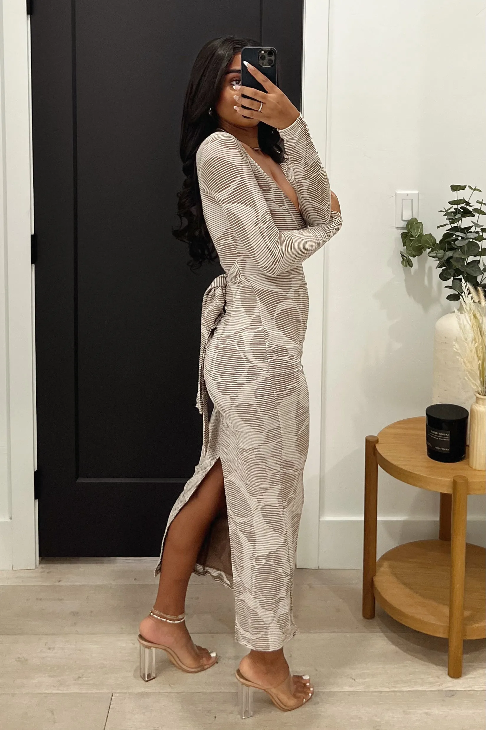 Atticus L/S Maxi Dress (Brown)