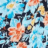 BAR III DRESSES Womens Woven Floral Long Sleeve V Neck Short Party Fit   Flare Dress