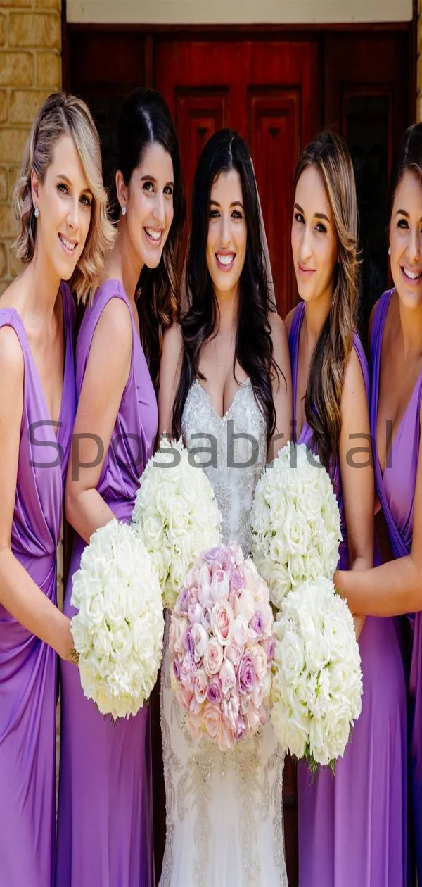 Beach Cheap Purple Elegant Bridesmaid Dresses, Wedding Guest WG791