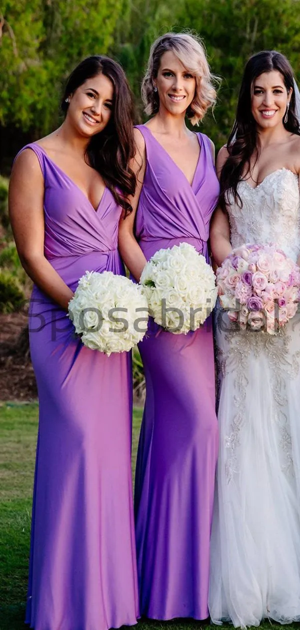 Beach Cheap Purple Elegant Bridesmaid Dresses, Wedding Guest WG791