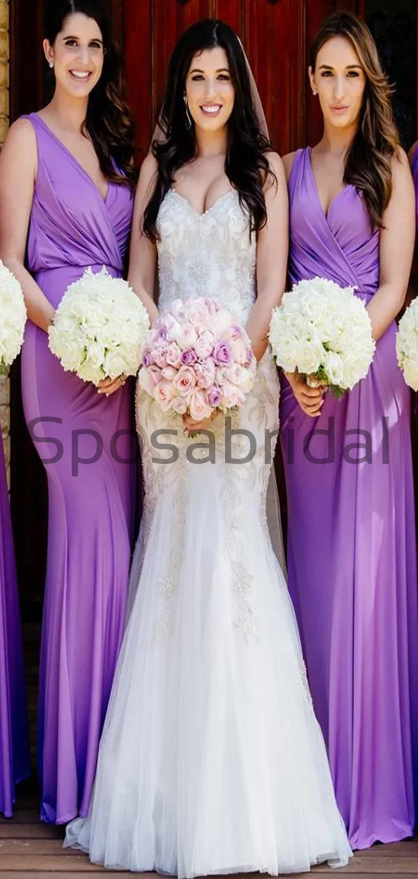 Beach Cheap Purple Elegant Bridesmaid Dresses, Wedding Guest WG791