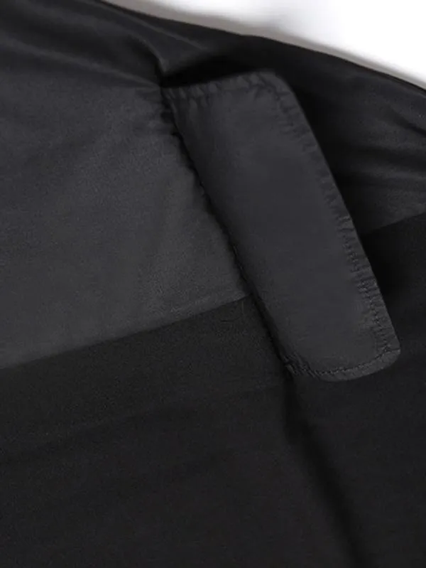 Black Loose A-line Long Sleeves Dresses
