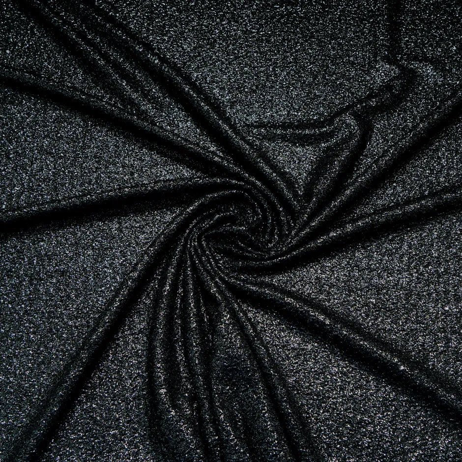 Black Metallic Jacquard Jersey