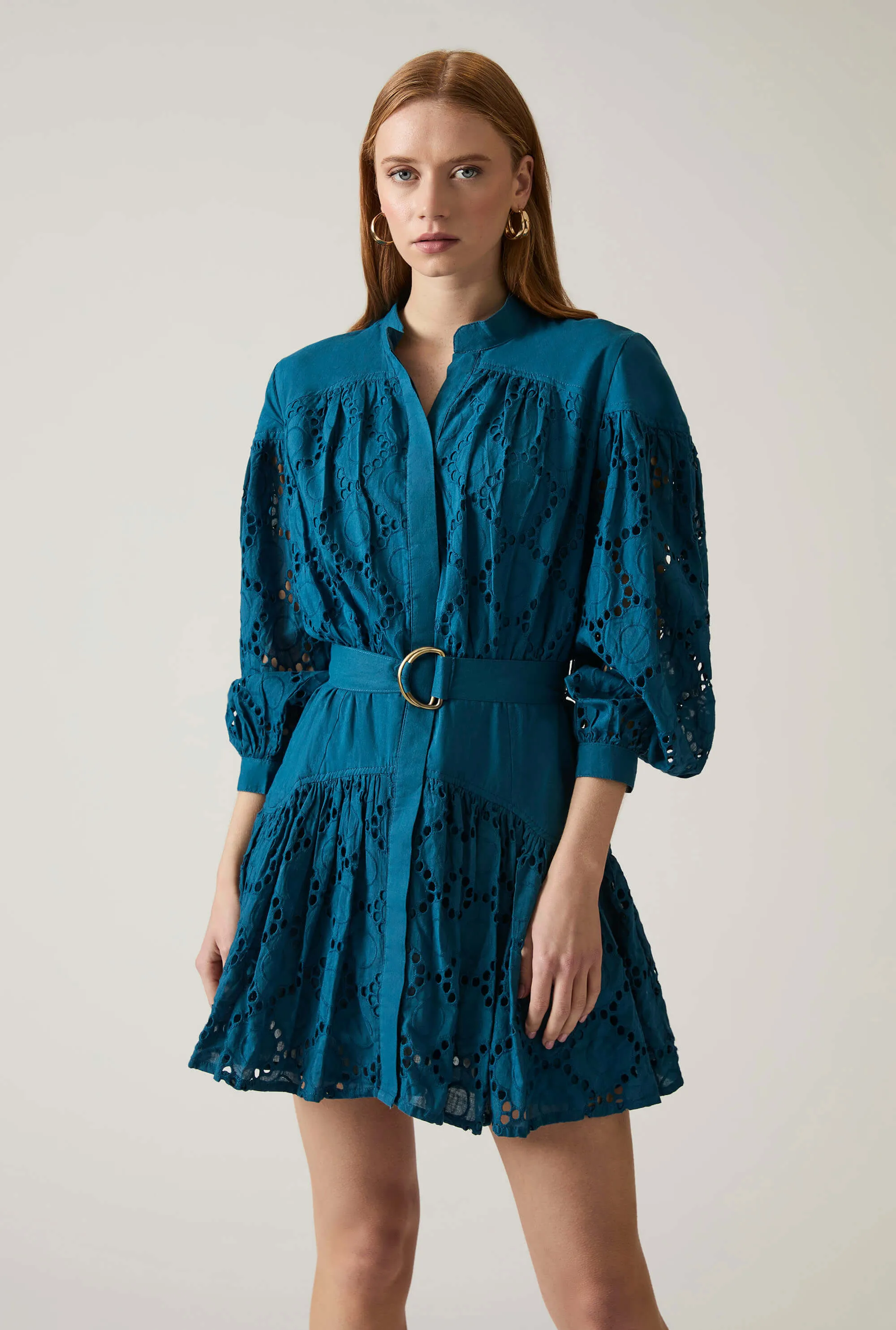 Broderie Dress Navy