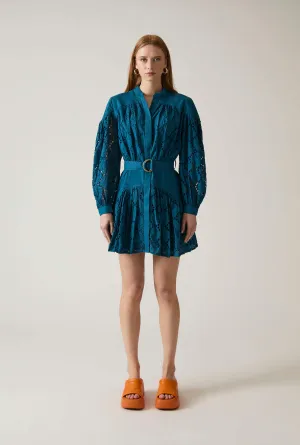 Broderie Dress Navy