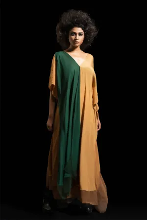 Brown & Olive Kaftan Dress