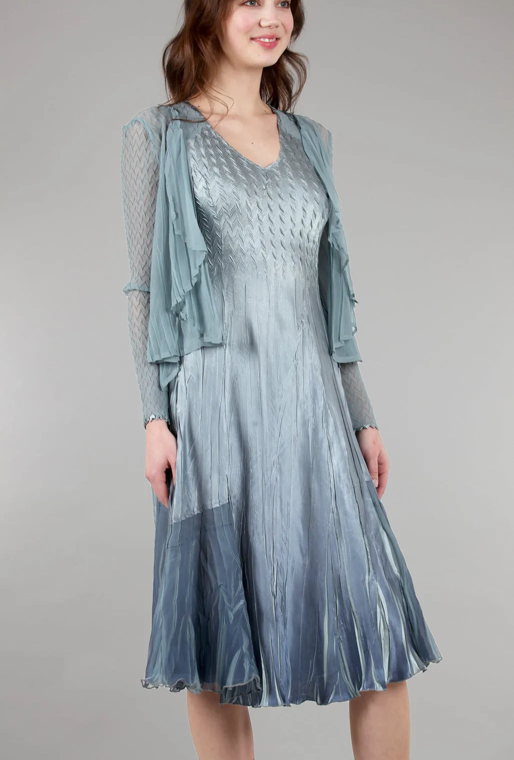 Carolyn Dress/Jacket Combo, Ocean Blue Ombre