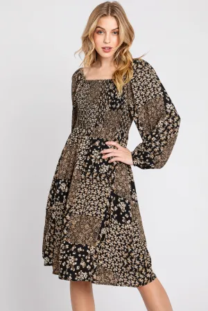 Cassie Smocked Long Sleeve Dress