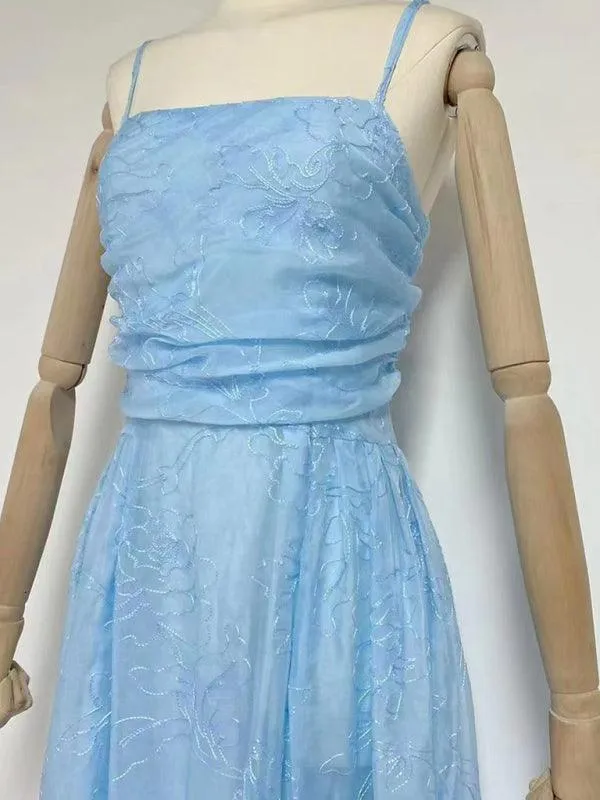 Chic Strapless Maxi Dress with Unique Sling Waist - Timeless Romance