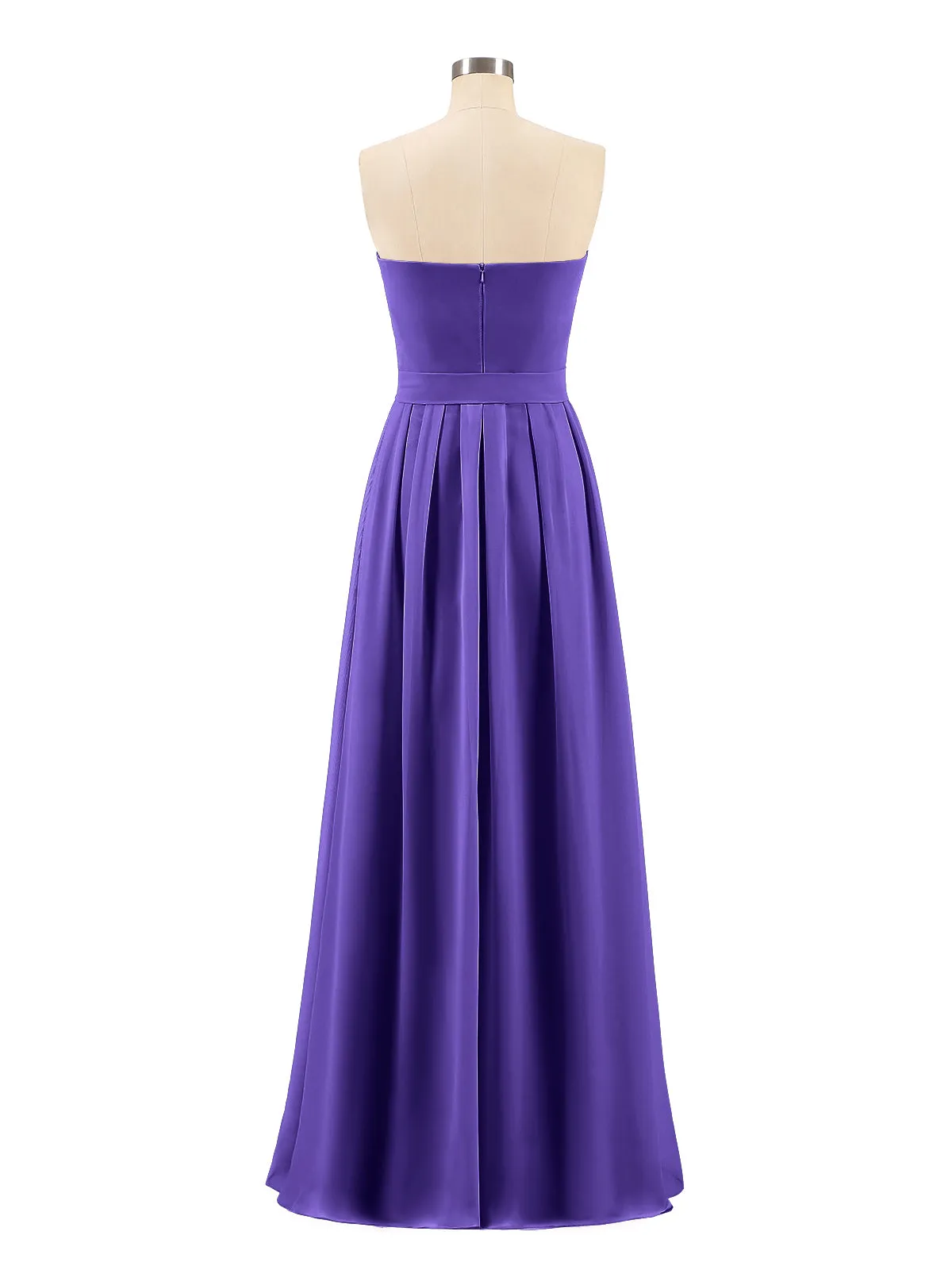 Chiffon Strapless Bridesmaid Gown with Sash-Regency Plus Size