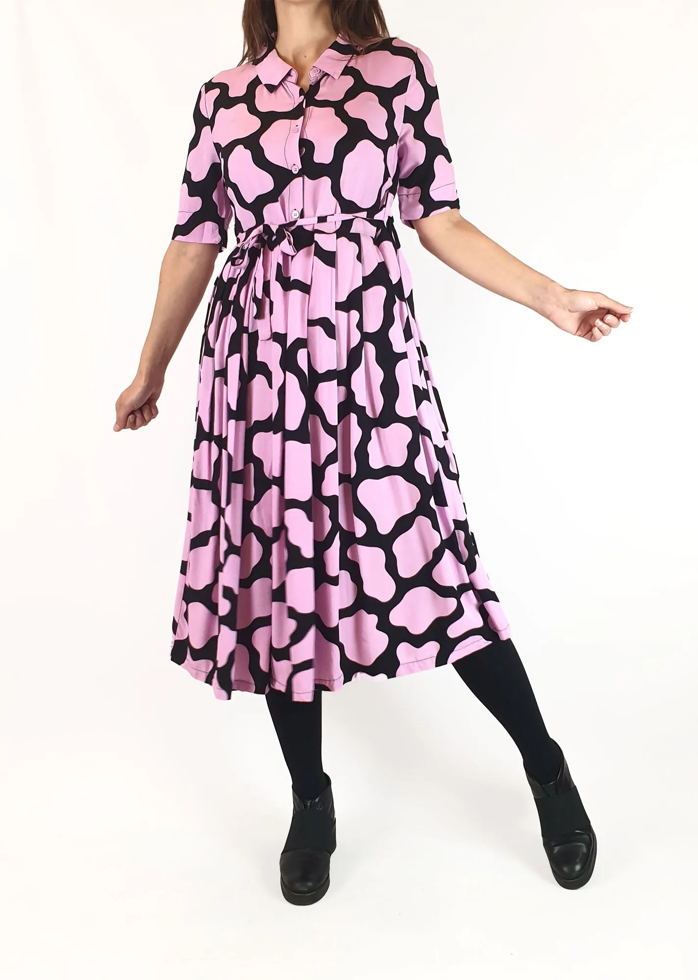 Dangerfield purple print dress size 8