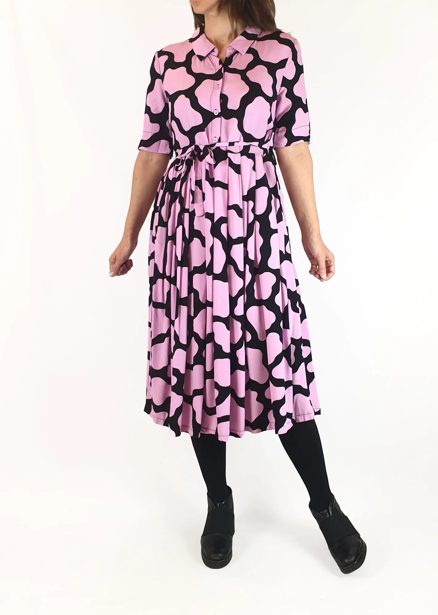 Dangerfield purple print dress size 8