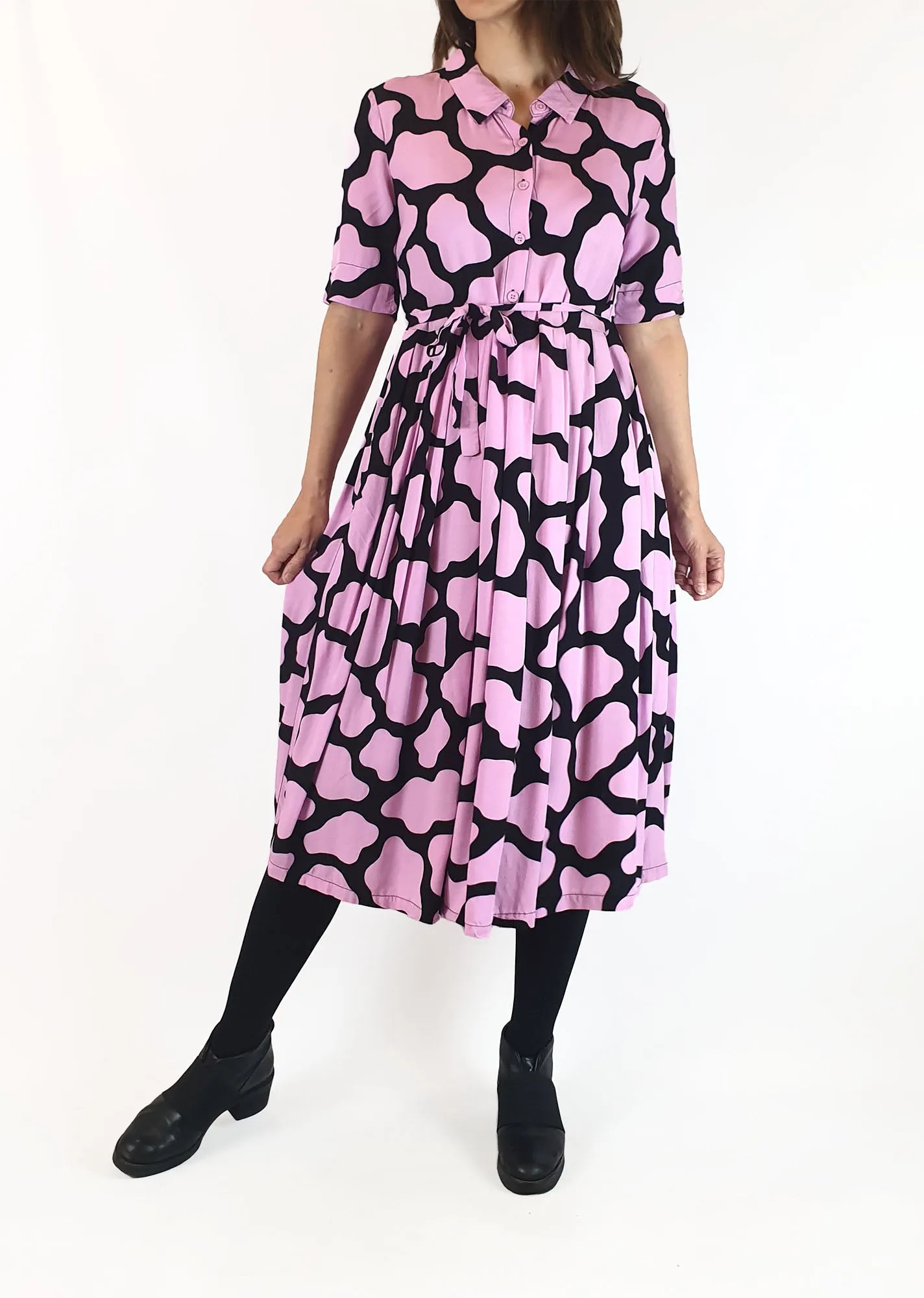 Dangerfield purple print dress size 8