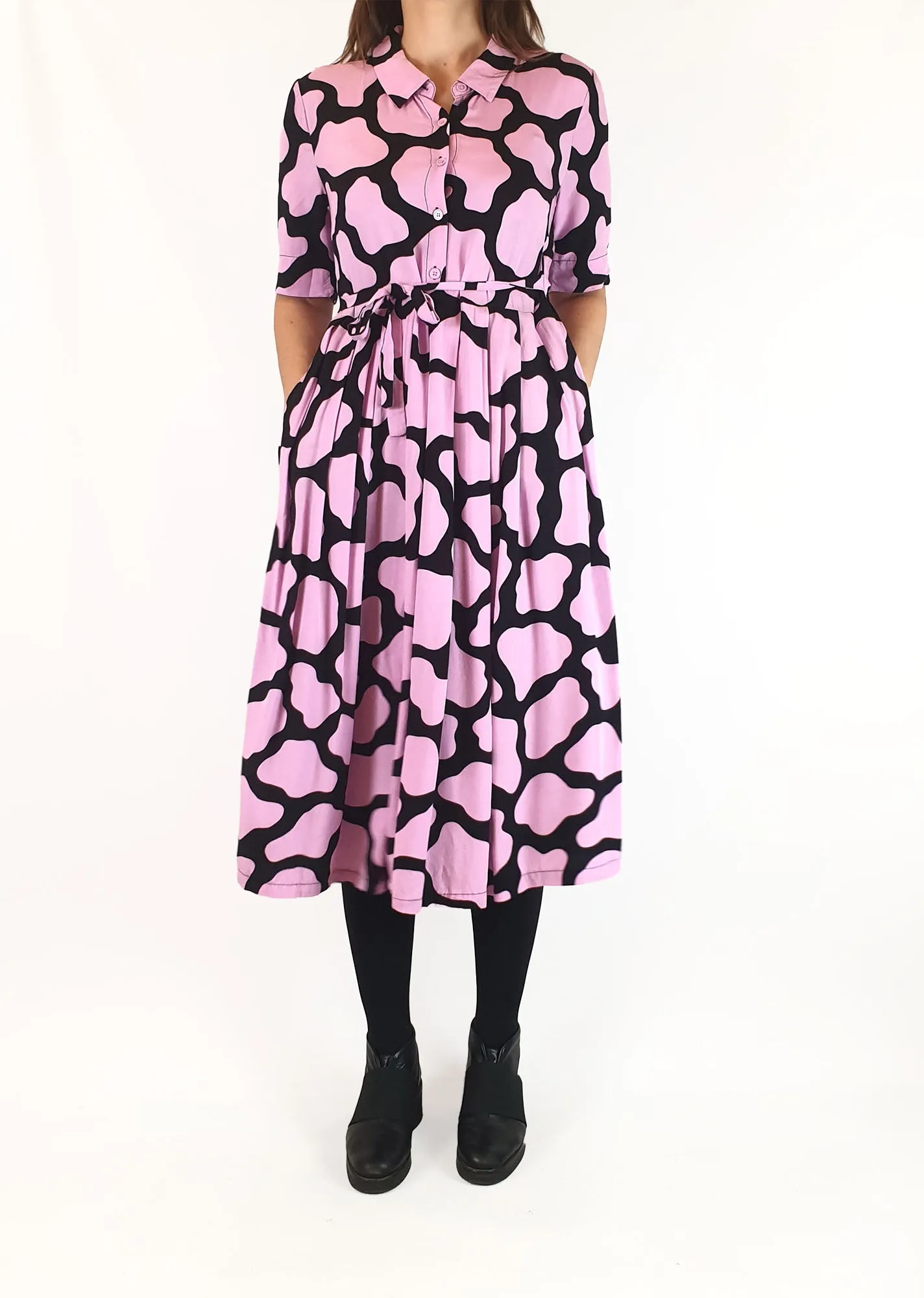 Dangerfield purple print dress size 8