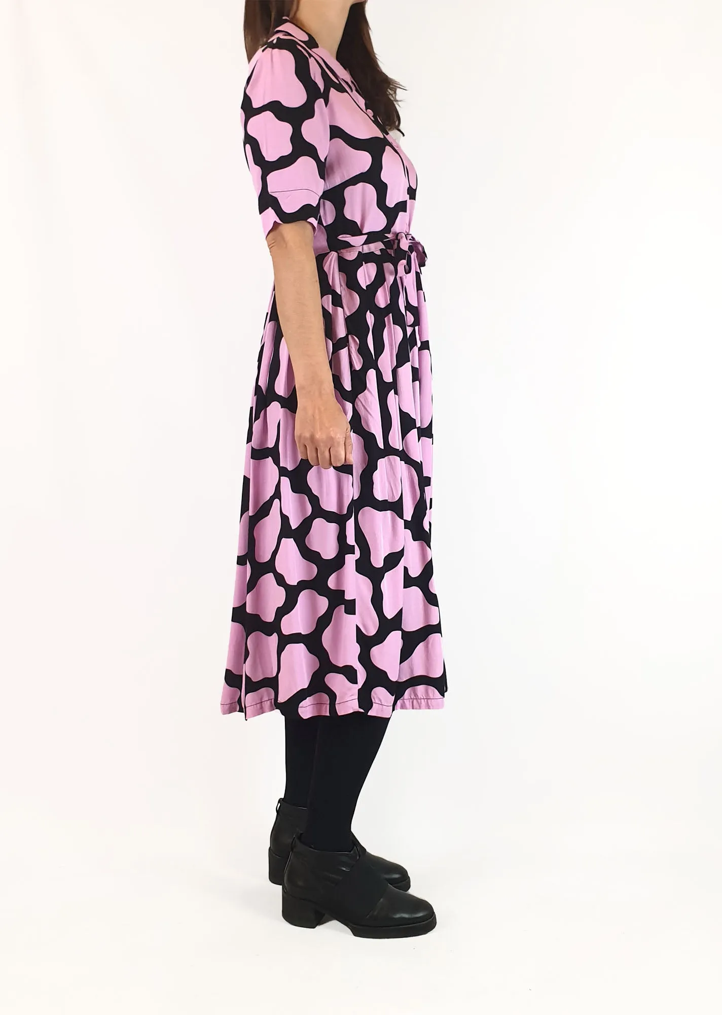Dangerfield purple print dress size 8