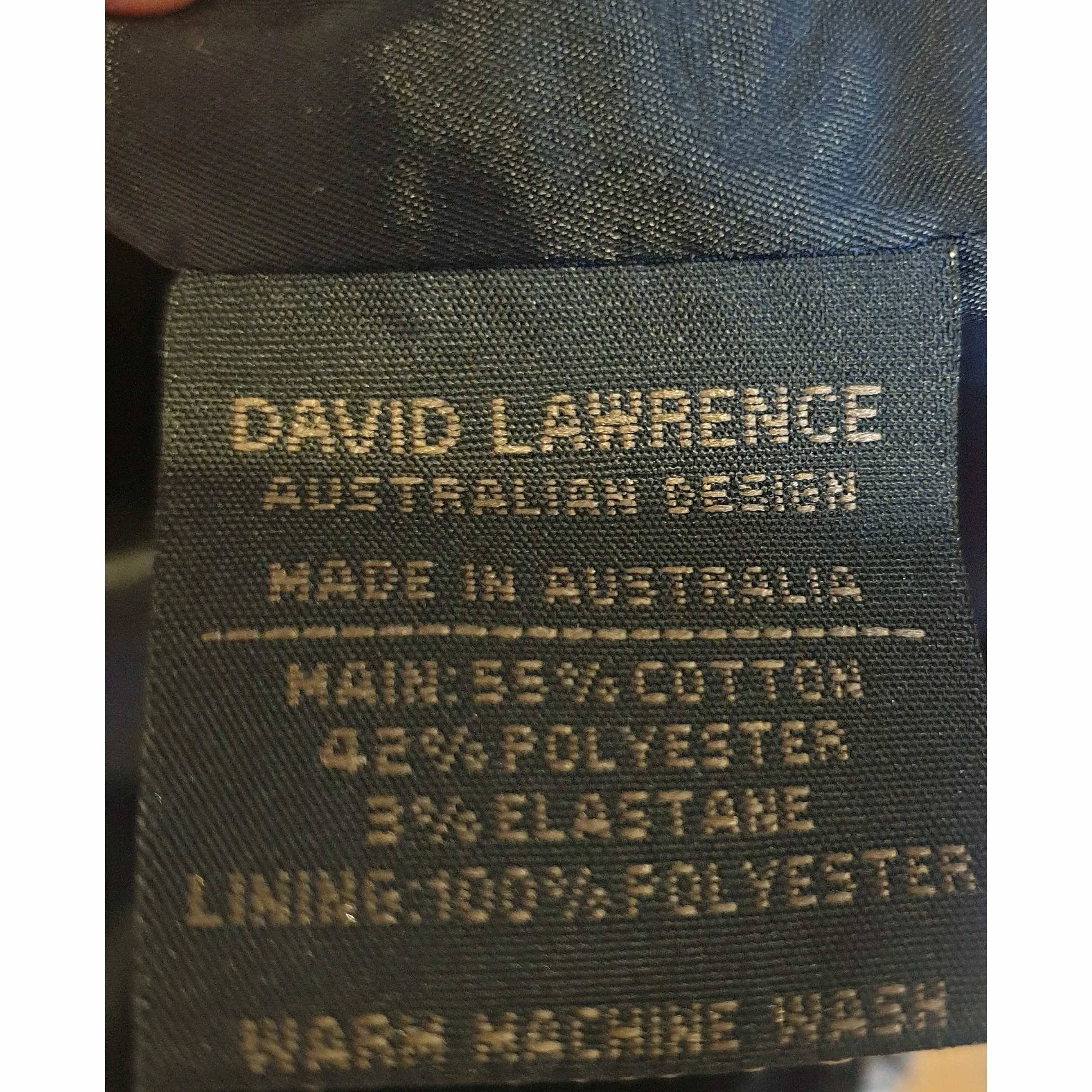 David Lawrence sleeveless black dress with white print size 14