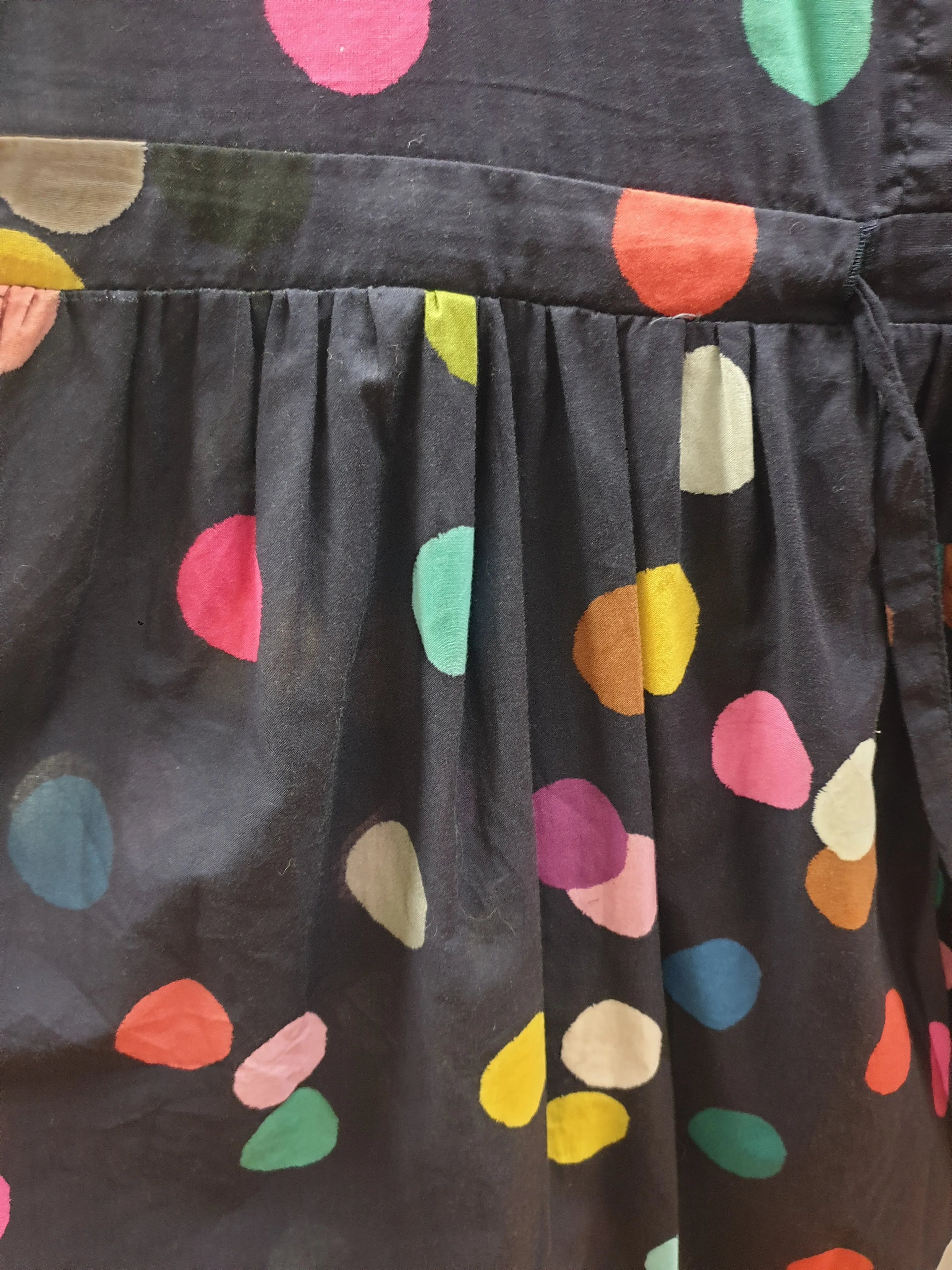 Doops navy polka dot dress size XL