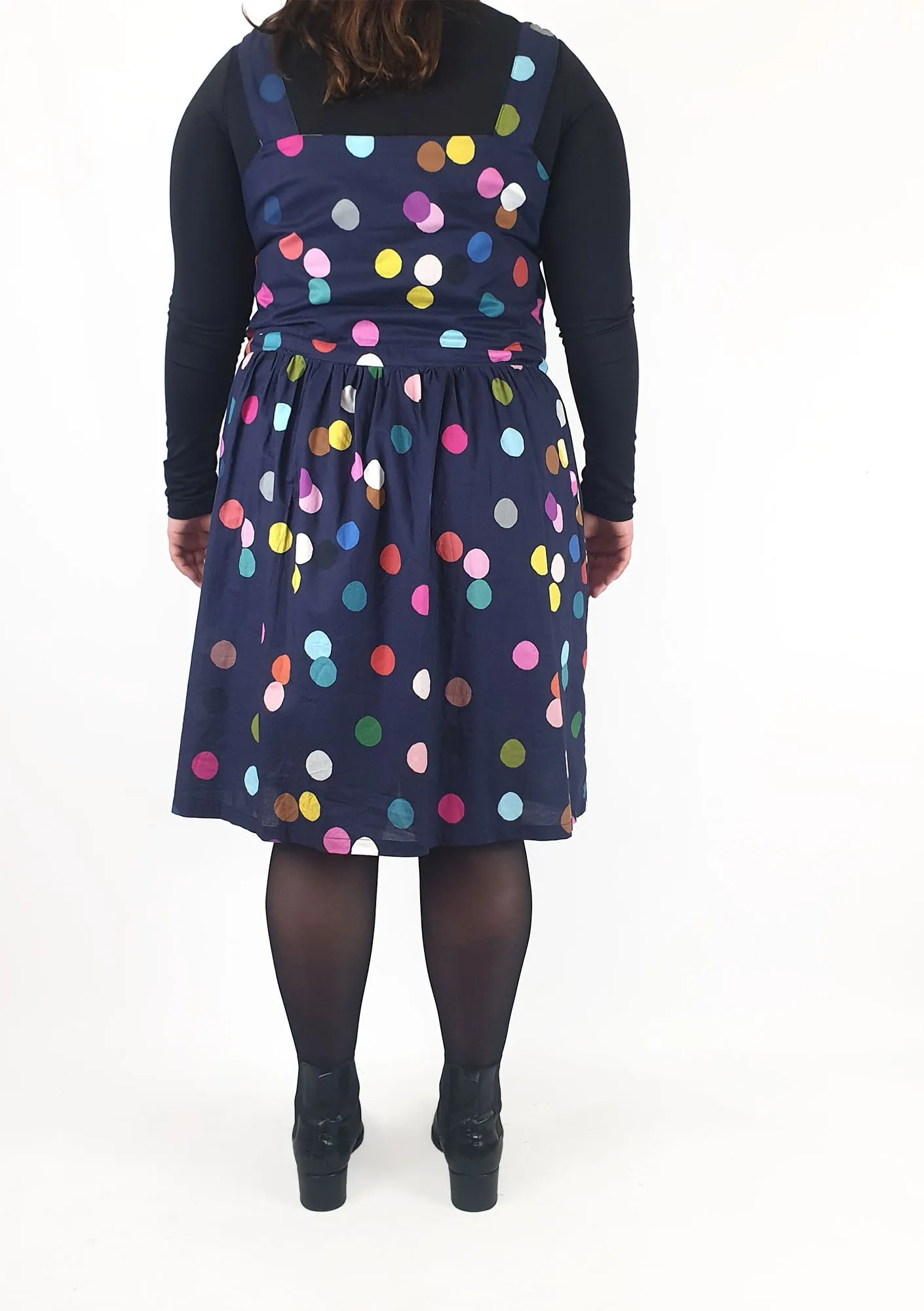 Doops navy polka dot dress size XL