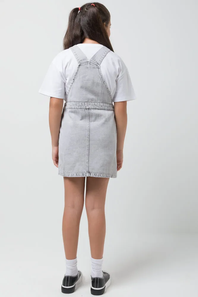 Dungaree Dress Grey