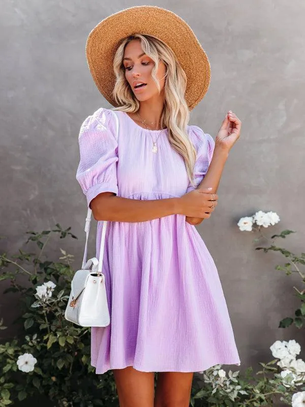 Effortlessly Elegant Women's Dress for Spring and Summer in Lightweight Polyester-Cotton Blend