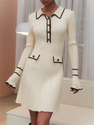 Elegant Modern Lapel Dress: A Fusion of Classic Charm and Trendy Style