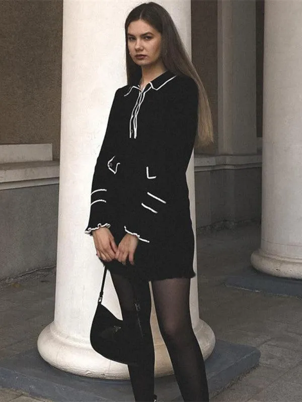 Elegant Modern Lapel Dress: A Fusion of Classic Charm and Trendy Style