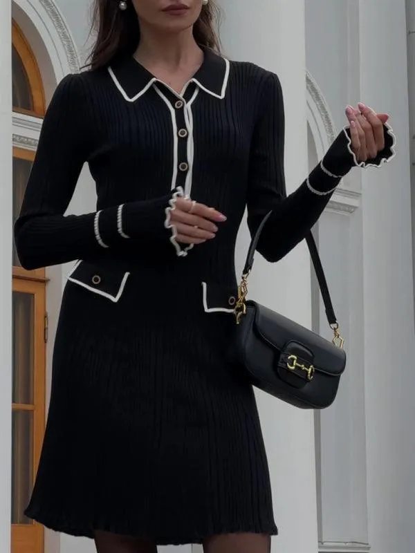 Elegant Modern Lapel Dress: A Fusion of Classic Charm and Trendy Style