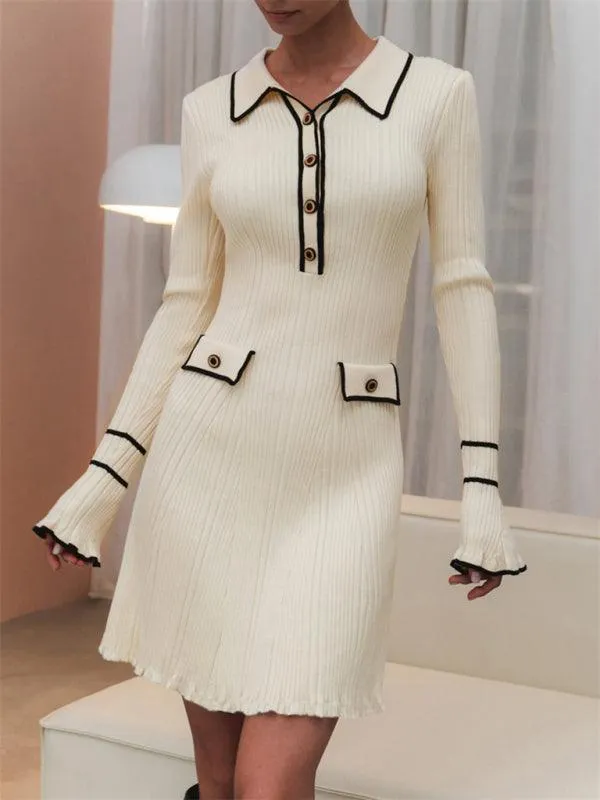 Elegant Modern Lapel Dress: A Fusion of Classic Charm and Trendy Style