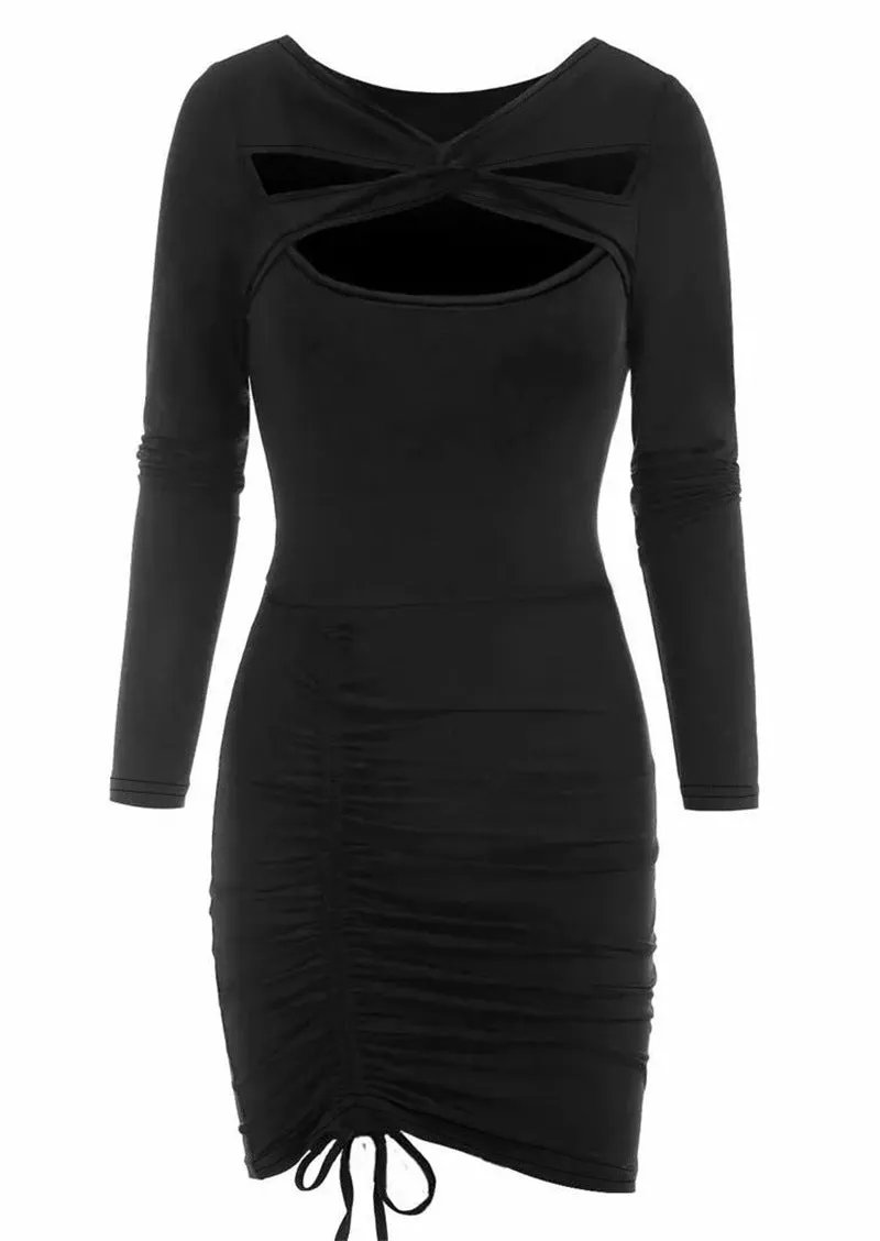 Elegant V-Neck Bodycon Women's Dress
