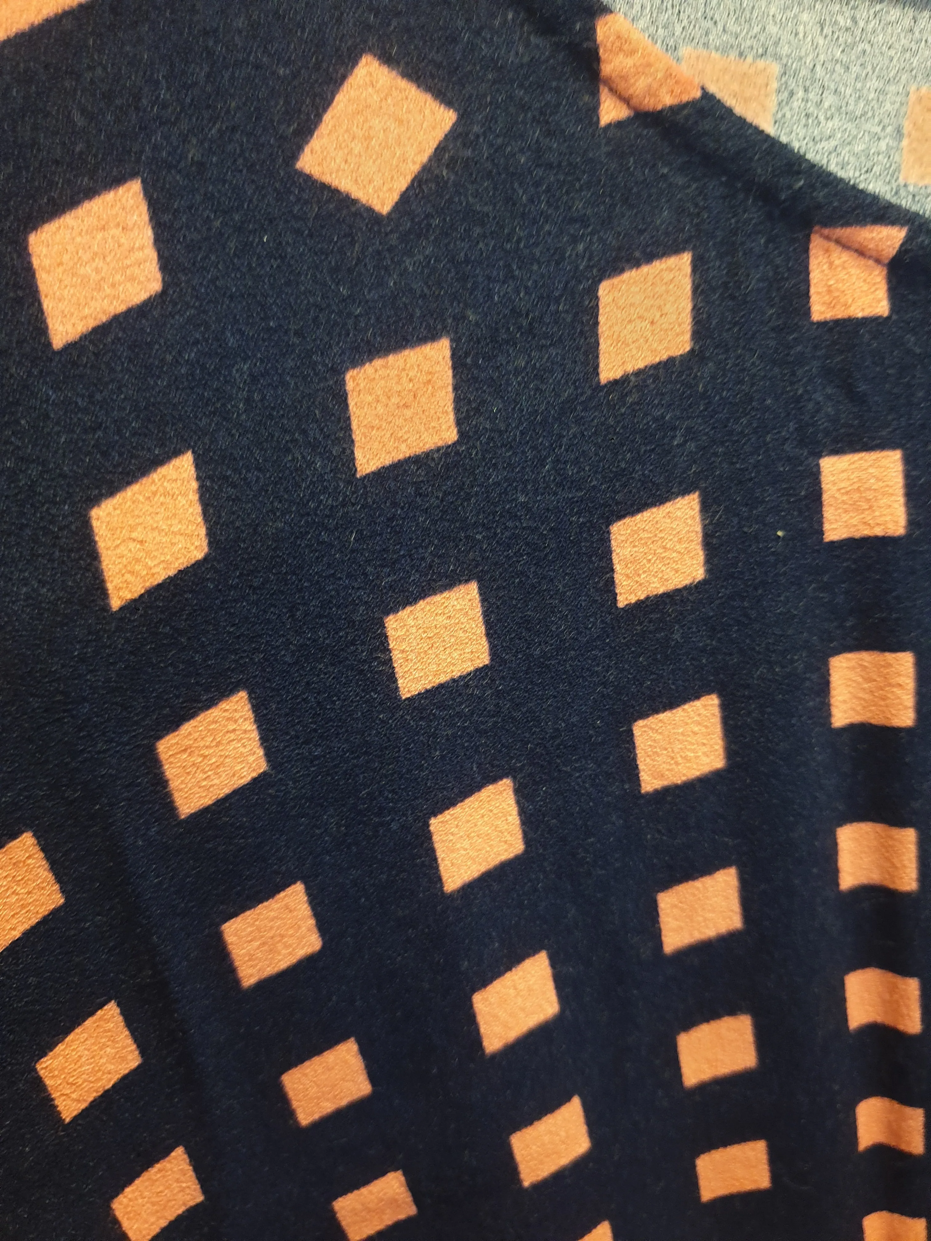 Elk navy and pink check print dress size L