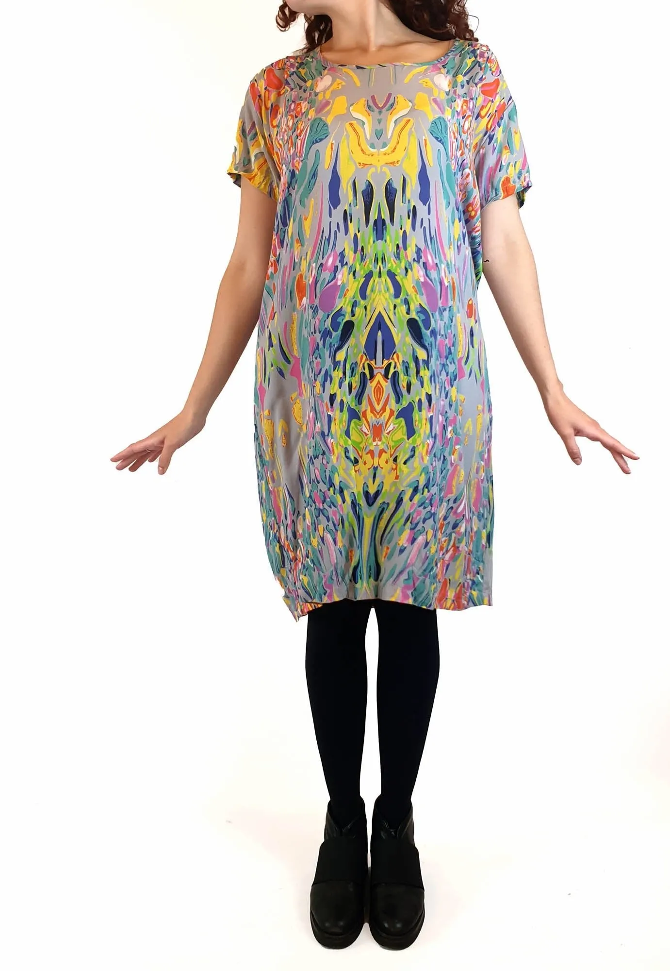 Elm colourful print dress size 10