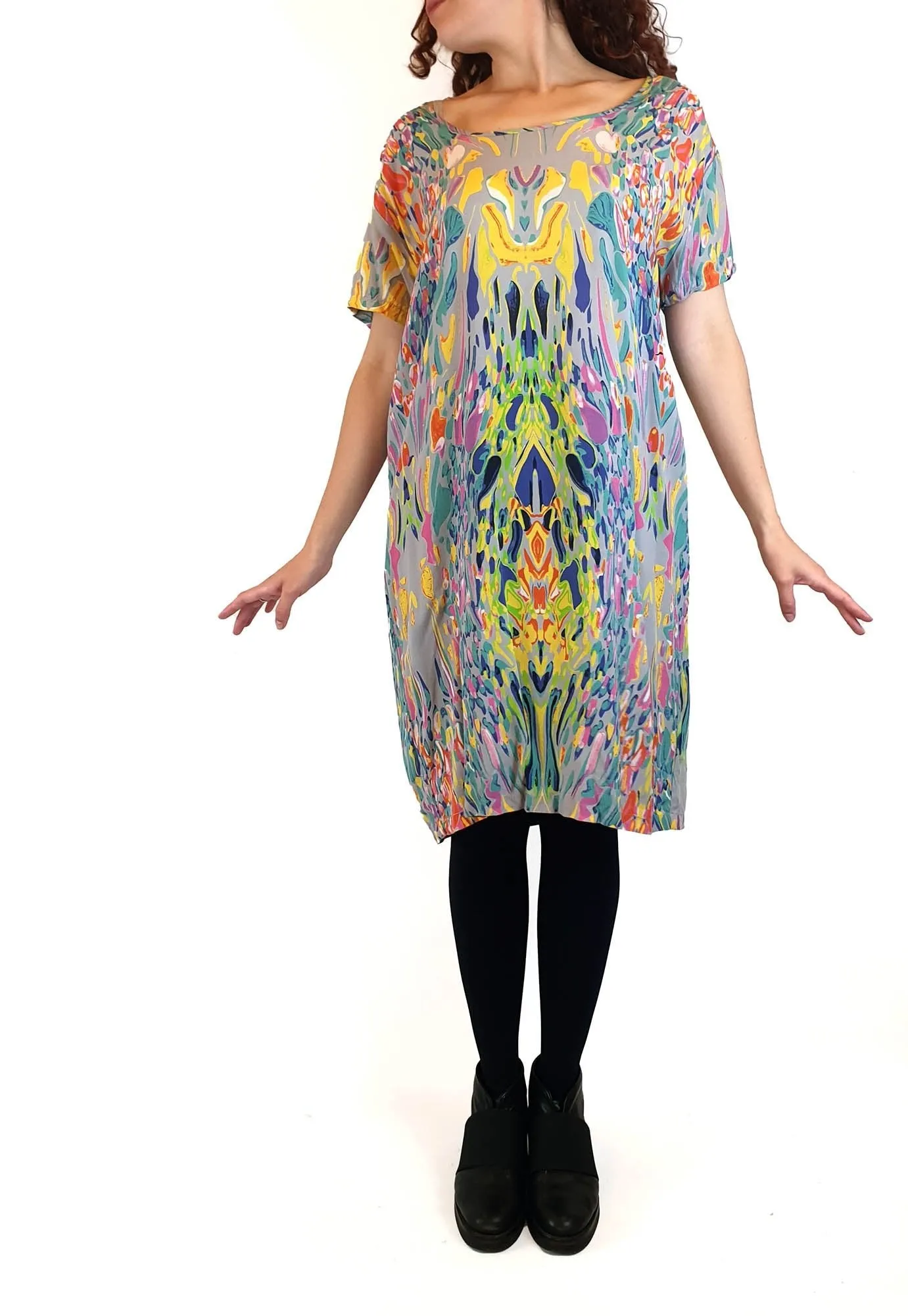 Elm colourful print dress size 10
