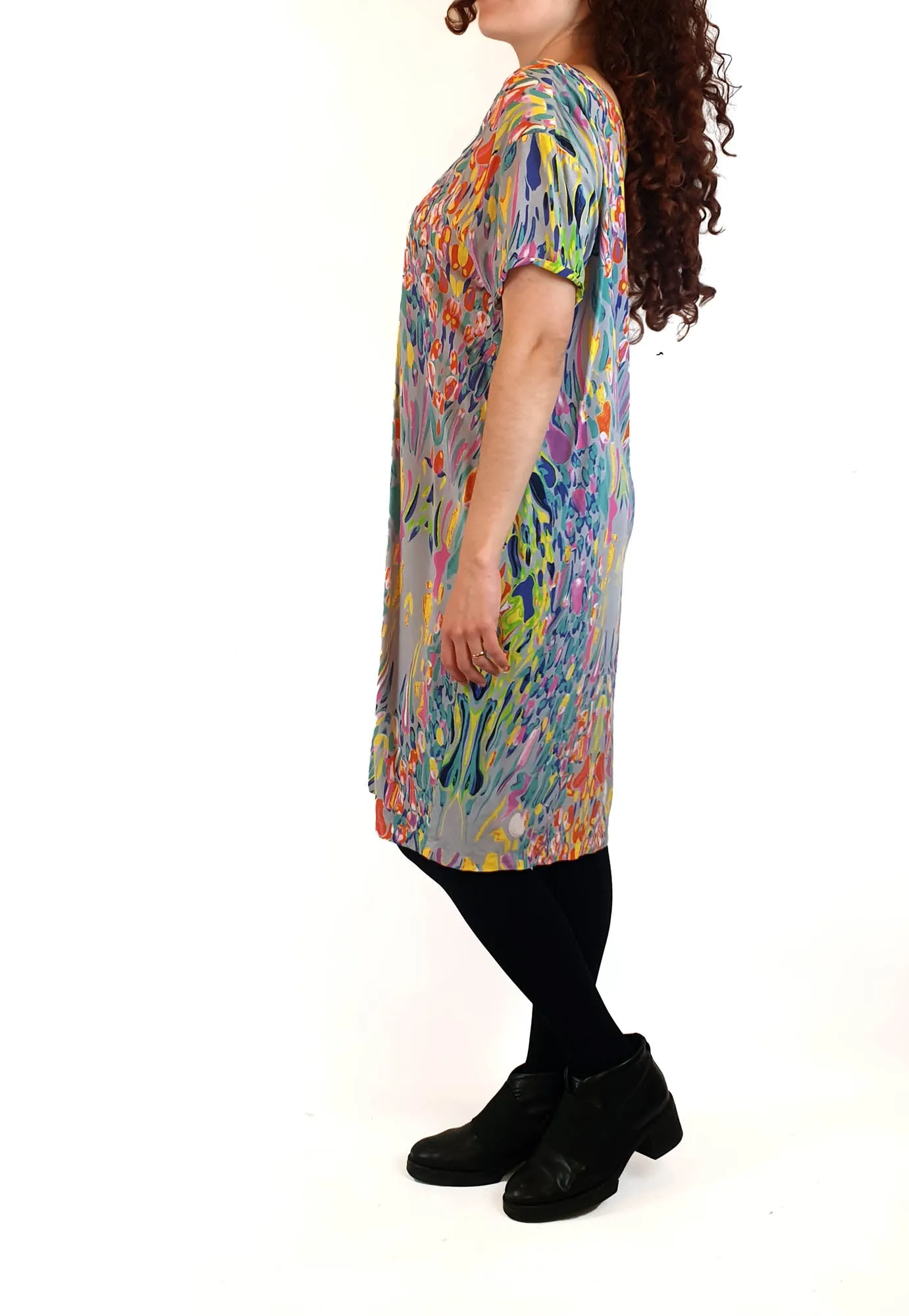 Elm colourful print dress size 10