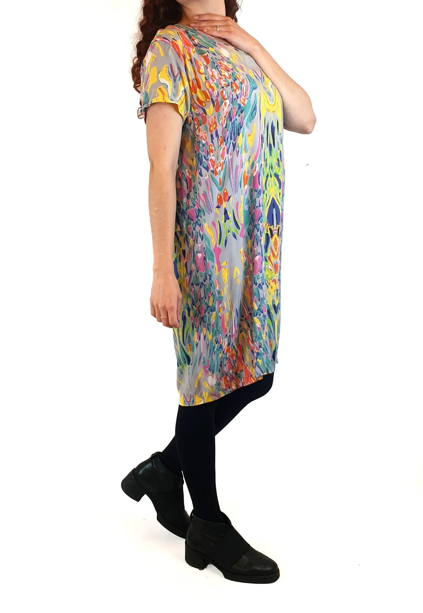 Elm colourful print dress size 10