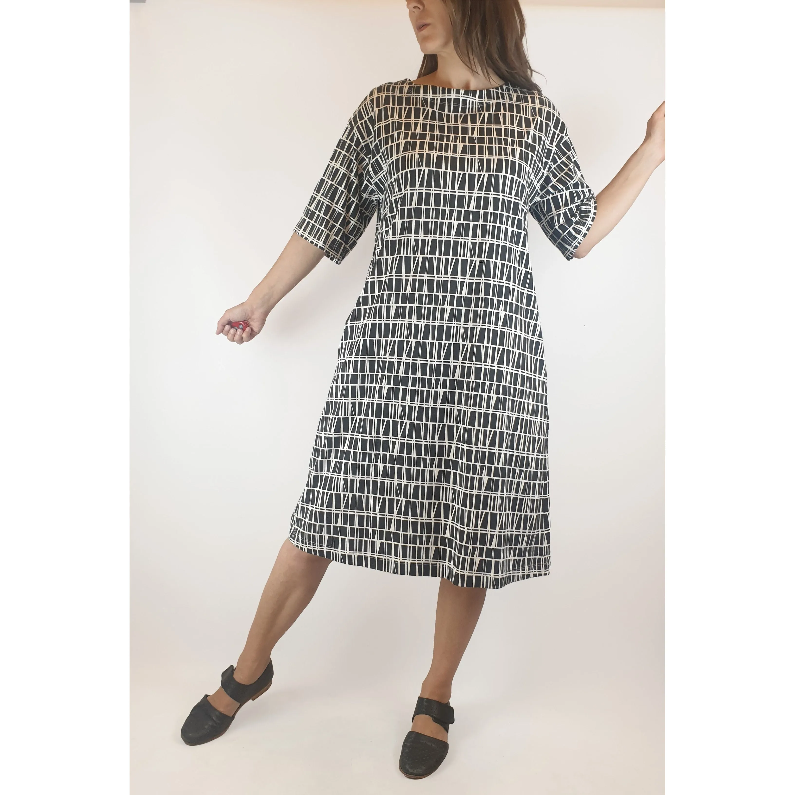 Finlayson x Uniqlo preloved black and white oversize tee shirt dress size XS (best fits size 8)