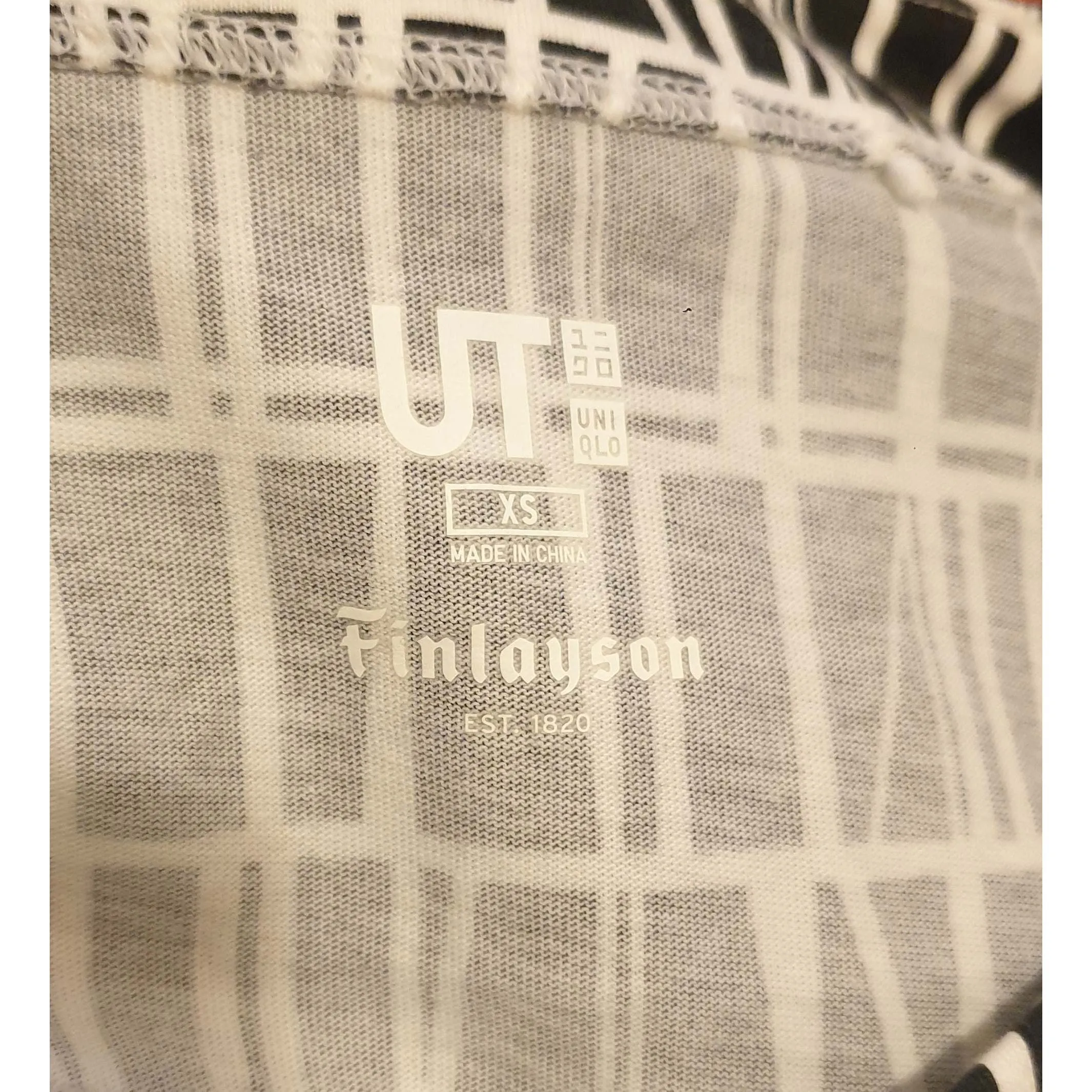 Finlayson x Uniqlo preloved black and white oversize tee shirt dress size XS (best fits size 8)