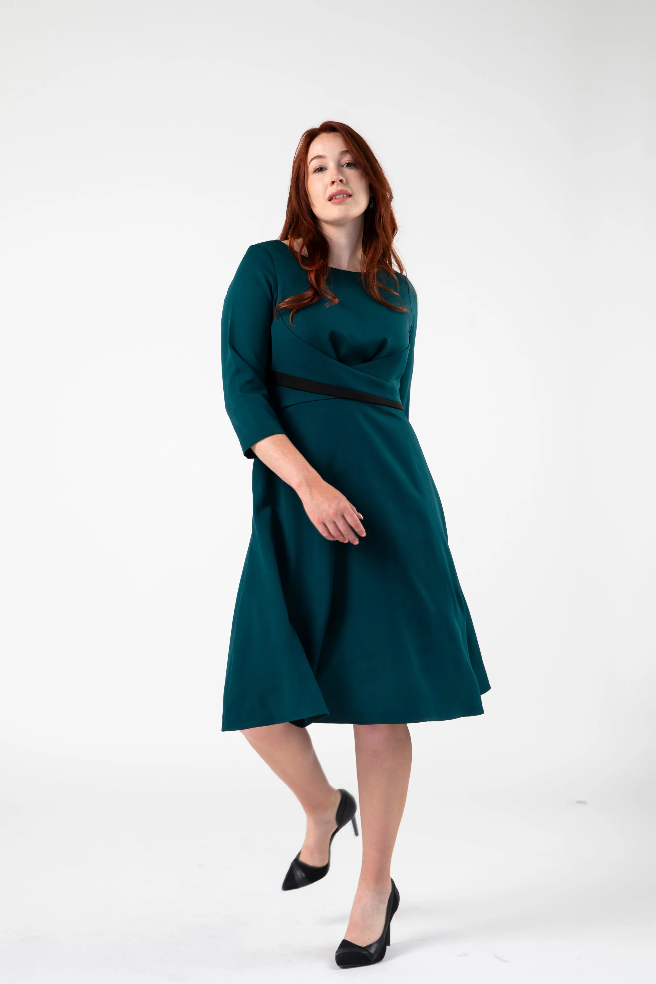 Focus Fit and Flare with Cross Belt Dress