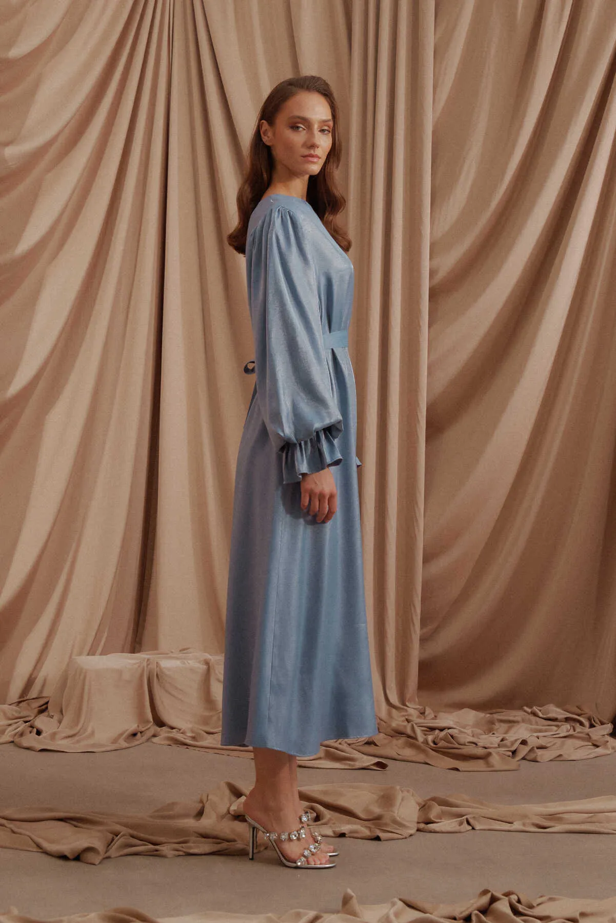 Glory Shimmering Evening Dress Blue