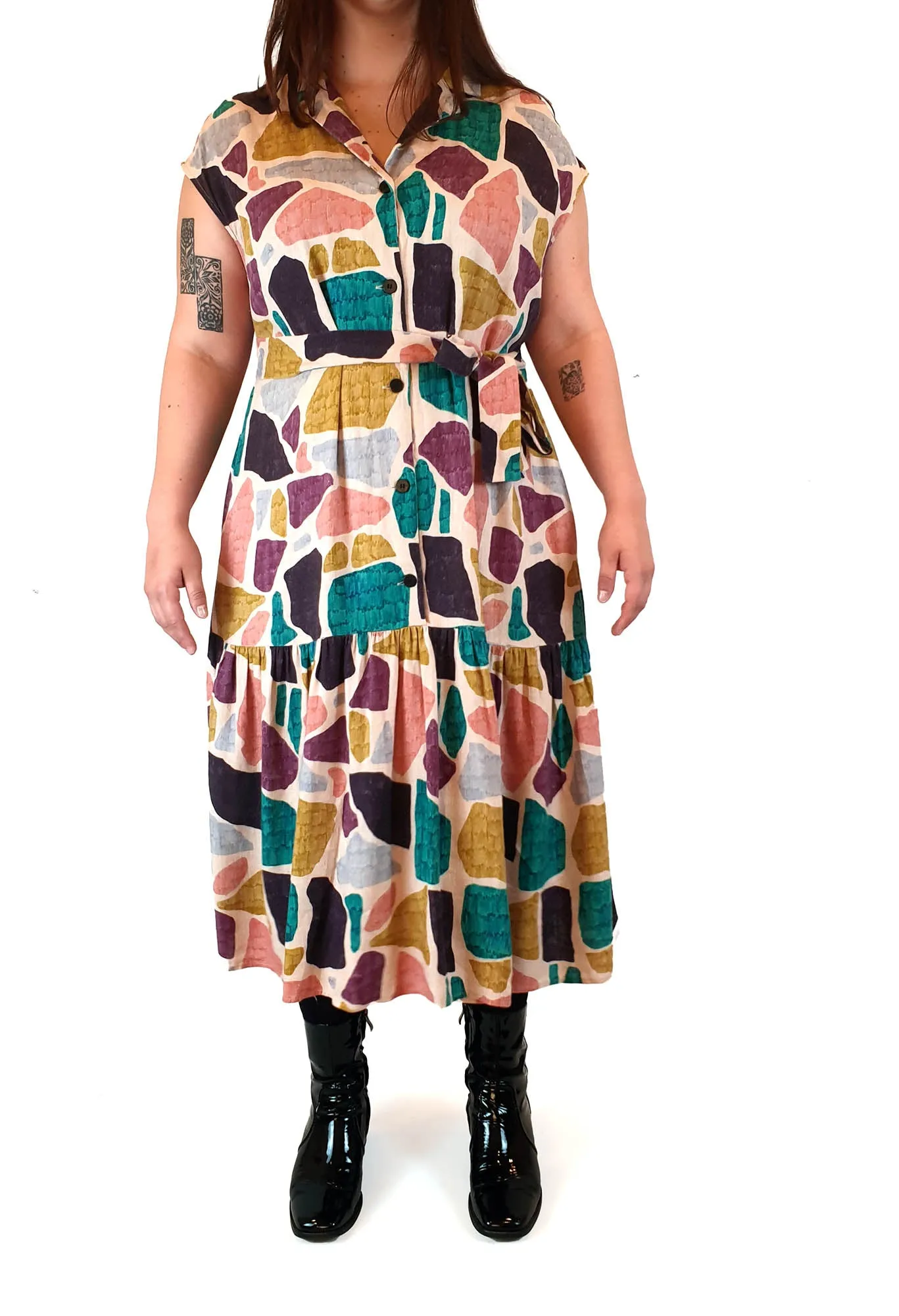 Gorman colourful rock print dress size 16