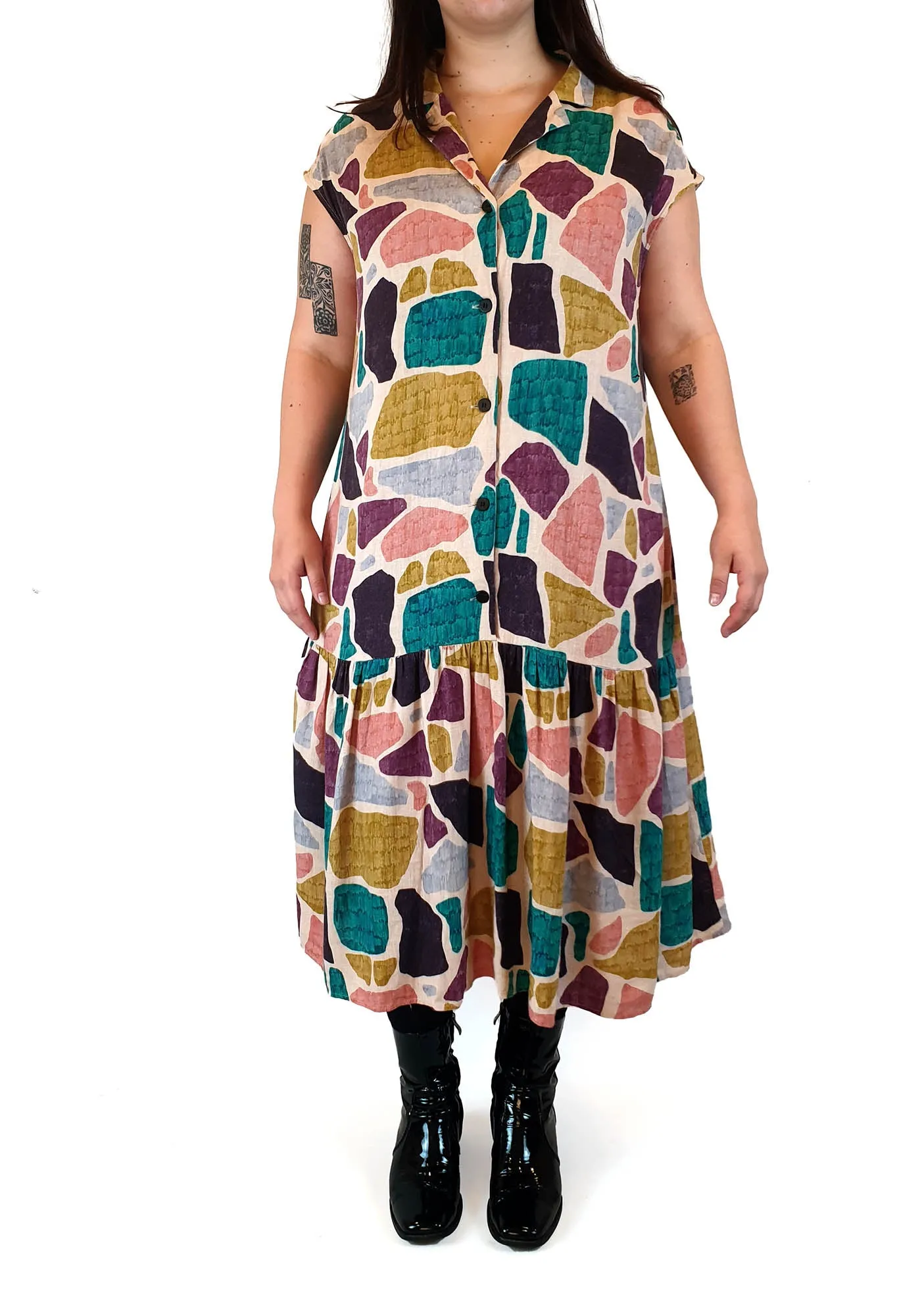 Gorman colourful rock print dress size 16