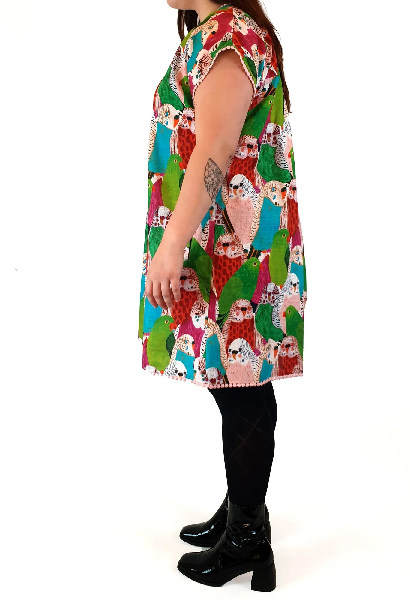 Gorman   Monika Forsberg vibrant parrot print dress size 14