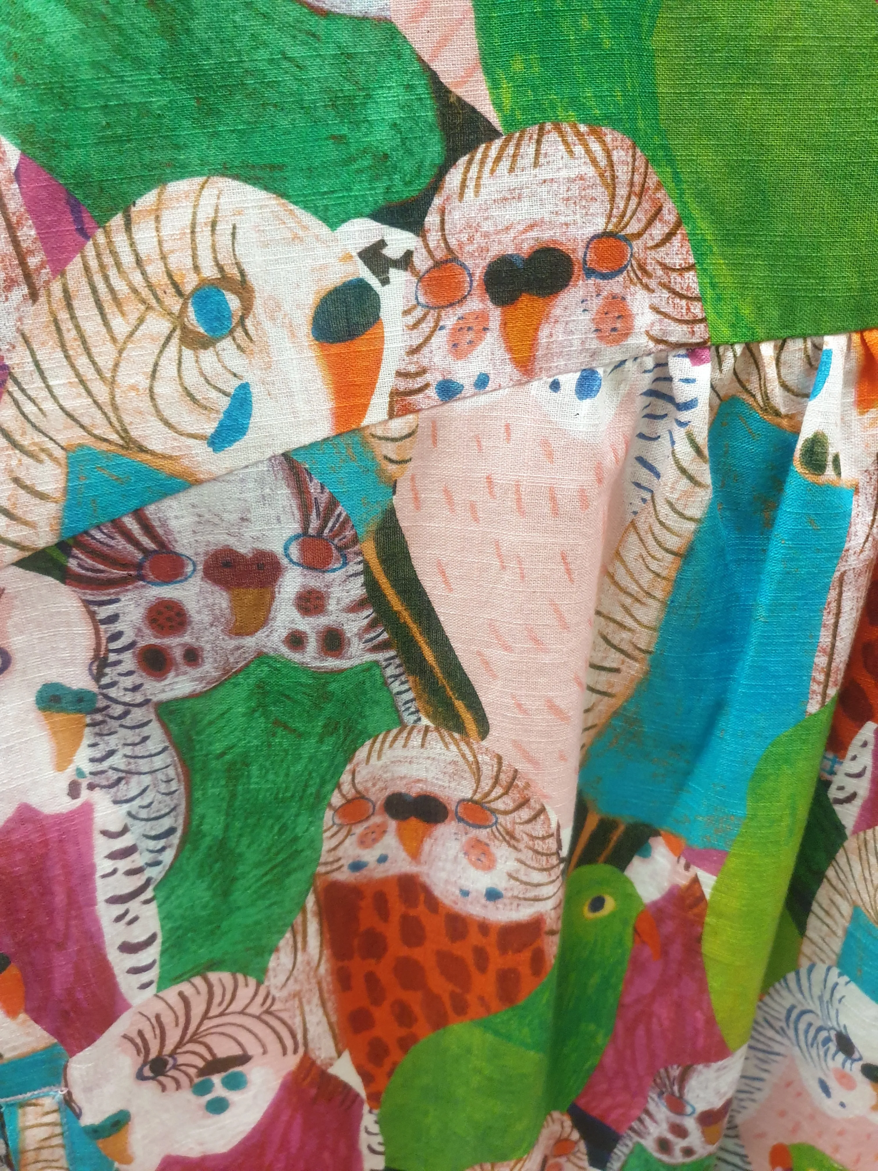 Gorman   Monika Forsberg vibrant parrot print dress size 14