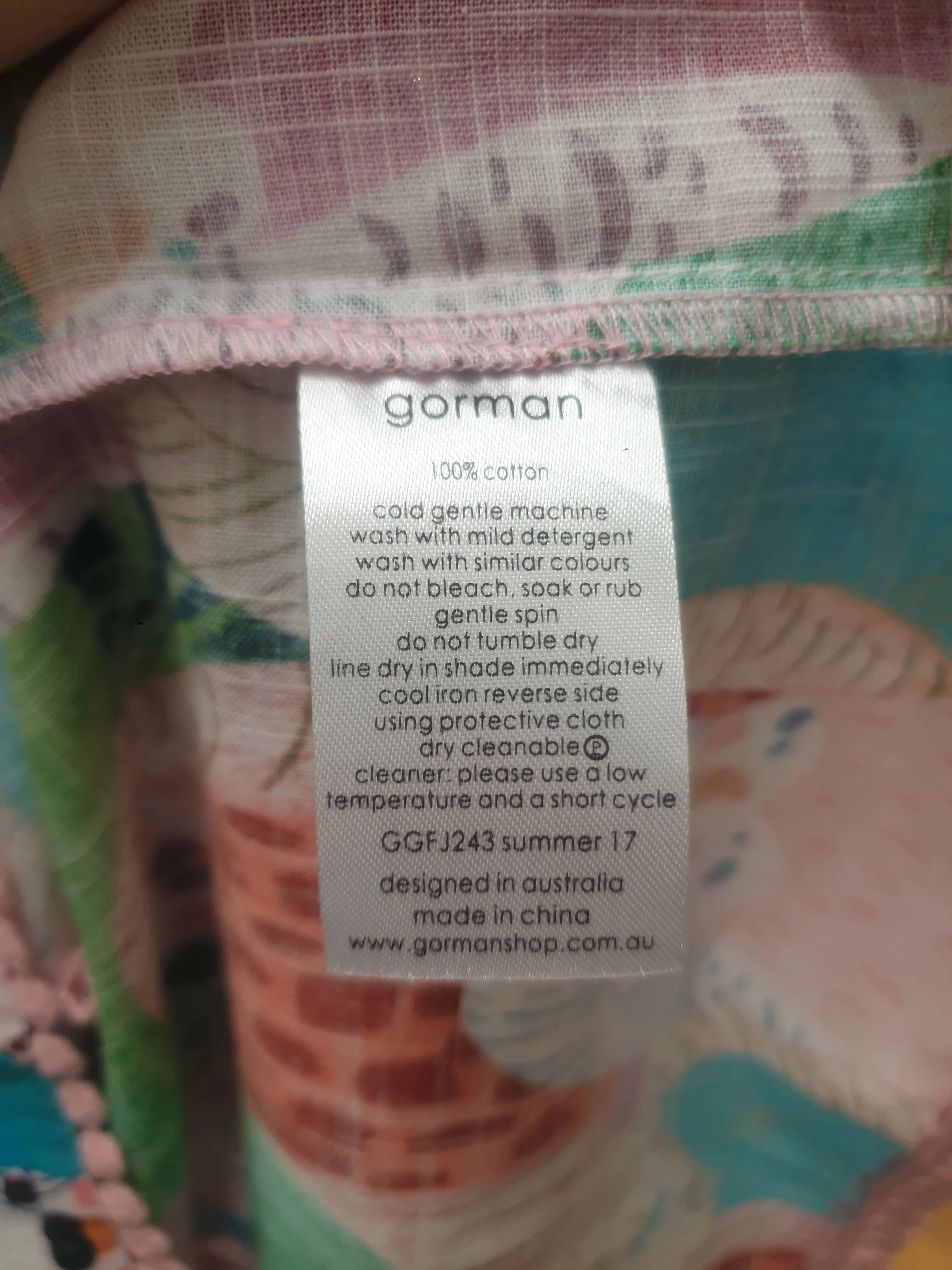 Gorman   Monika Forsberg vibrant parrot print dress size 14