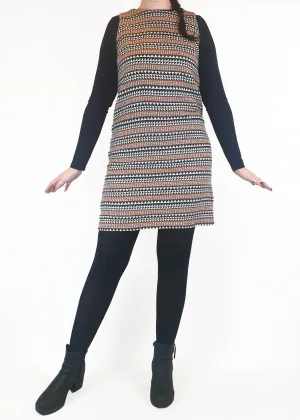 Hi There by Karen Walker unique print cotton mix knit sleeveless dress size 12